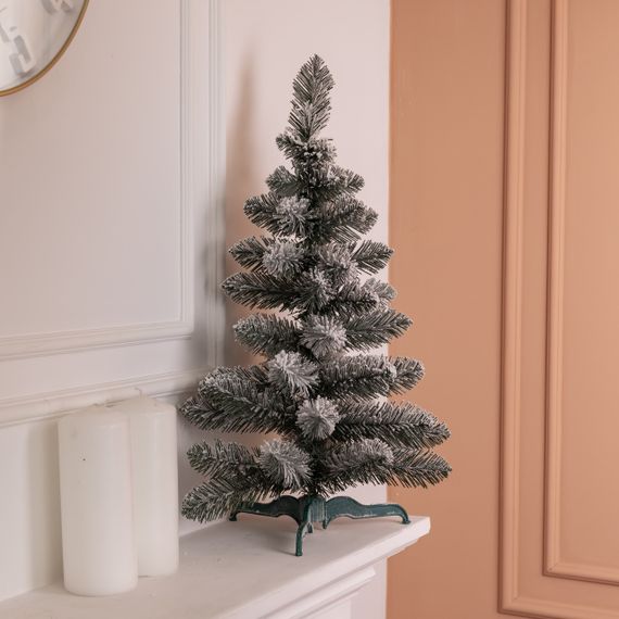 Штучна новорічна міні ялинка «Полонинська» зимова 60 см SOK-M-04-3 | Зображення 1