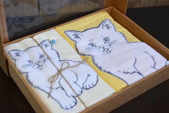 Дитяча постільна білизна з пледом Elita Baby 100х150 см Kitty Yellow | Зображення 2