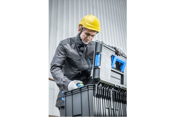 Куртка робоча Hoegert WURNITZ HT5K814-XL еластична 60% бавовна, 38% поліестер, 2% еластан темно-сіра, XL (54) | Зображення 4