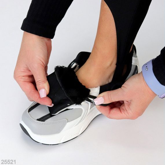 Повсякденні модельні сірі зимові кросівки доступна ціна | Зображення 7