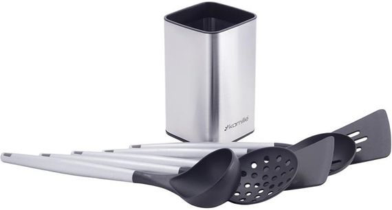 Набір кухонного приладдя Kamille Kitchen Utensils 5 аксесуарів на сталевий підставці | Зображення 4