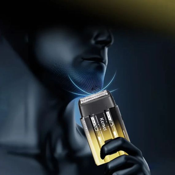 Бездротова бритва для чоловіків з UV-дезінфекцією, USB-C, Kemei KM-T418, Градієнт / Шейвер / Акумуляторна чоловіча електробритва | Зображення 6