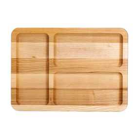 Доска для подачи деревянная 35×25 см прямоугольная на 3 секции T32W250