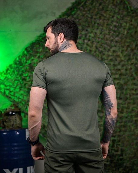 Тактична футболка, що відводить піт Don’t worry oliva ПП7617 | Зображення 2