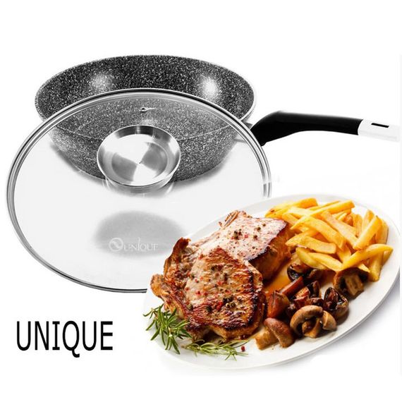Сковорода глибока з кришкою Unique UN-5171 24 см | Зображення 1