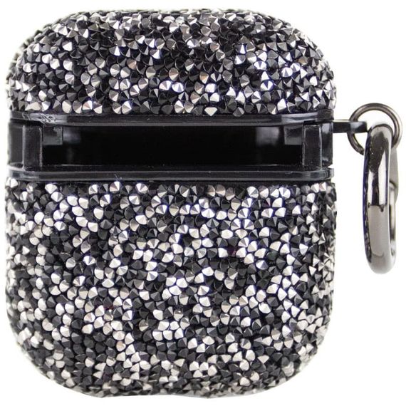 TPU чохол Bling World Rock Diamond для навушників AirPods 1/2 Чорний | Зображення 1