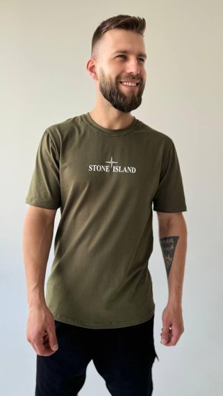 Футболка Stone Island колір хакі | Зображення 4