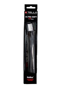 Зубна щітка Tello 6240 Ultra Soft Black, d 0.10 mm, біла