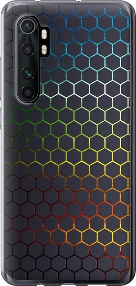 Чехол на Xiaomi Mi Note 10 Lite Переливающиеся соты "498u-1937-17620"