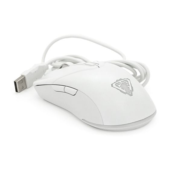 Миша провідна JEDEL GM700, 7 кнопок, 1200/1800/2400/3600DPI, кабель 1,5 м. RGB підсвічування. 120х74х40мм. White. Box | Зображення 2