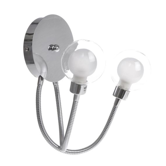 Бра настенное накладное в спальню на гибкой ножке BL-416W/2 G9 CH | Зображення 2