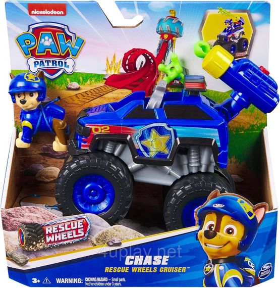 Paw Patrol Rescue Wheels Спасательный автомобиль с водителем Гонщик серии Мега колеса Щенячий патруль Оригинал | Зображення 1