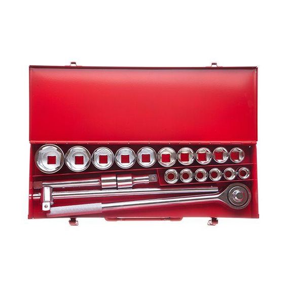 Набір інструментів 3/4", 20 од., металевий кейс INTERTOOL ET-6024 | Зображення 1