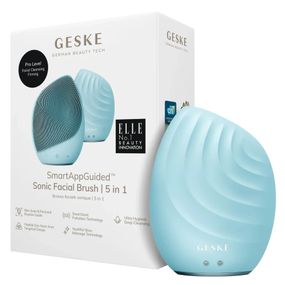 Электронная ультразвуковая щетка для лица GESKE Sonic Facial Brush 5в1 gray, Бирюзовый