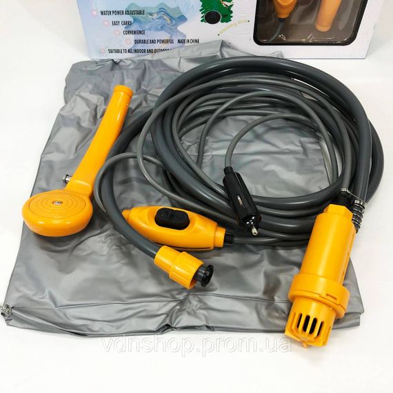 Переносной душ с встроенным насосом, Летний переносной походный душ с дисплеем QE-99 | Зображення 7