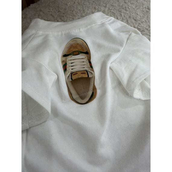 Брендовая футболка для собак Gucci Sandals White | Стильная одежда для питомцев | Зображення 7