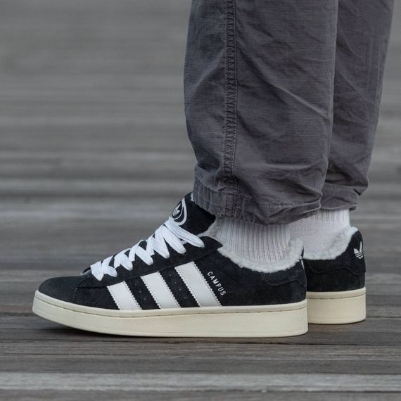Зимові Adidas Campus Winter на хутрі  black\white | Зображення 8
