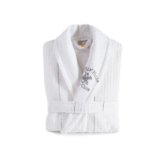 Халат Beverly Hills Polo Club 9481 Туреччина XS/S  Бавовна + поліестер Сірий