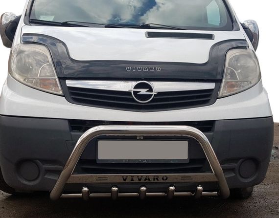 Кенгурятник WT003-4 (нерж.) Без надписи для Opel Vivaro 2001-2015 гг