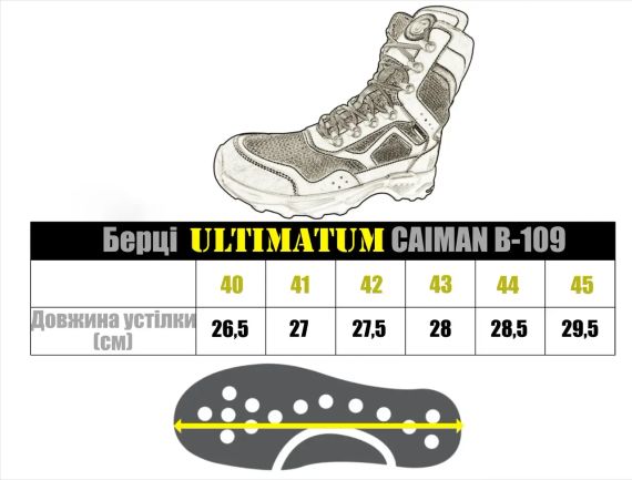 Берци літні полегшені ULTIMATUM Caiman Caiman Койот B-109, армійські чоловічі тактичні берци | Зображення 6