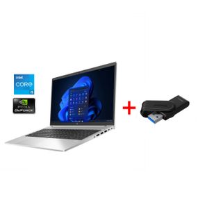 Ультрабук Б-клас HP ProBook 450 G8 / 15.6" (1920x1080) IPS / Intel Core i5-1135G7 (4 (8) ядра по 1.5 - 4.2 GHz) / 16 GB DDR4 / 512 GB SSD / nVidia GeForce MX450, 2 GB GDDR6, 64-bit / WebCam / Win 11 Pro б/в + Подарунок Флеш-накопичувач Kingston 64 ГБ