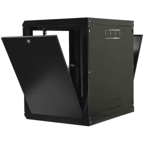 19"12U, 600х600х640мм акрилове скло, чорна Шафа - Серверні шафи | Зображення 1