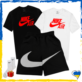 Комплект шорти Nike Big Swoosh та футболки 2шт Nike. Комплект Найк Біг Свуш XS/S