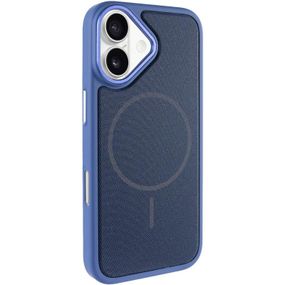 Чохол PC Textile Hybrid with Magnetic Fit для Apple iPhone 17 (6.3") Blue