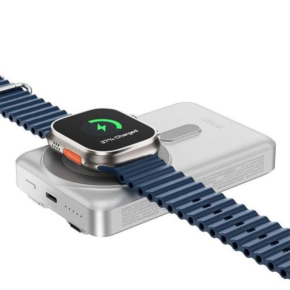 Портативний ЗП Power Bank WIWU Wi-P056 22.5W+PD20W з БЗП+iWatch with cable 10000 mAh Silver | Зображення 3