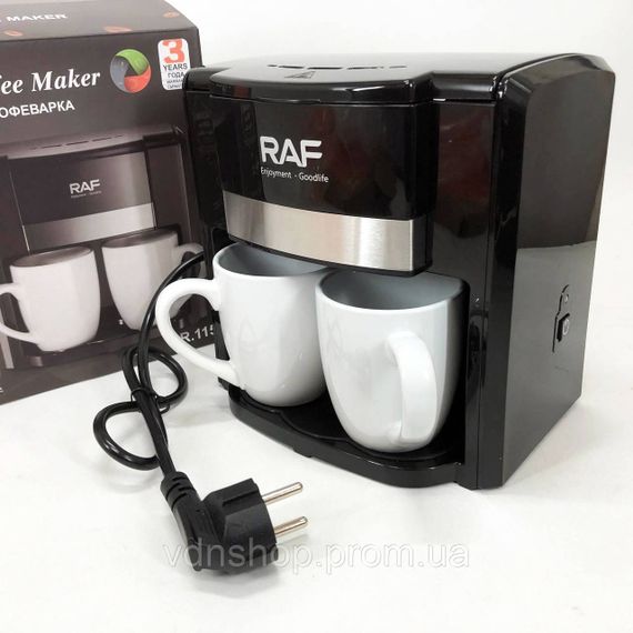 Кавомашина домашня RAF, Побутова електрична кавоварка для дому, Маленька кавоварка для меленої кави OF-98 | Зображення 1