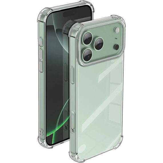 TPU чохол GETMAN Ease logo посилені кути для Apple iPhone 17 Pro Max / 18 Pro Max (6.9") Безбарвний (прозорий) | Зображення 6