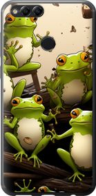 Чехол на Huawei Honor 7X Жабки "5656u-1139-17620"