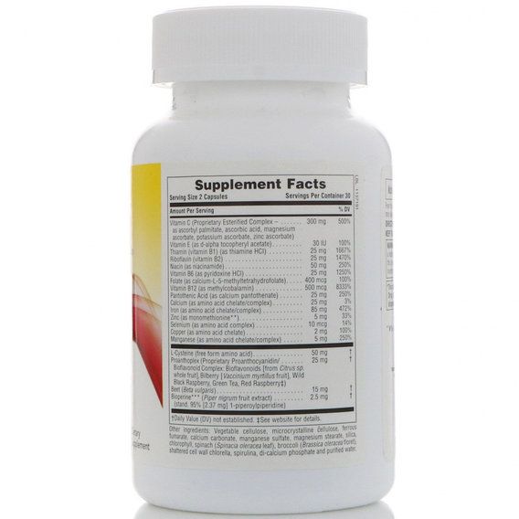 Комплекс для профілактики тиску та кровообігу Nature's Plus Hema-Plex 60 Veg Caps | Зображення 1