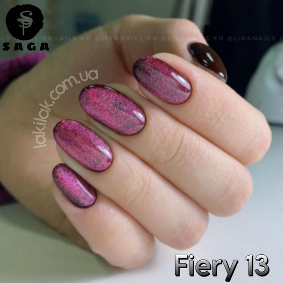 Світловідбиваючий гель-лак SAGA 13 Fiery 9мл | Зображення 2