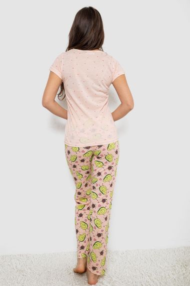 Жіноча піжама з принтом, колір рожевий, 243R7092 | Зображення 3