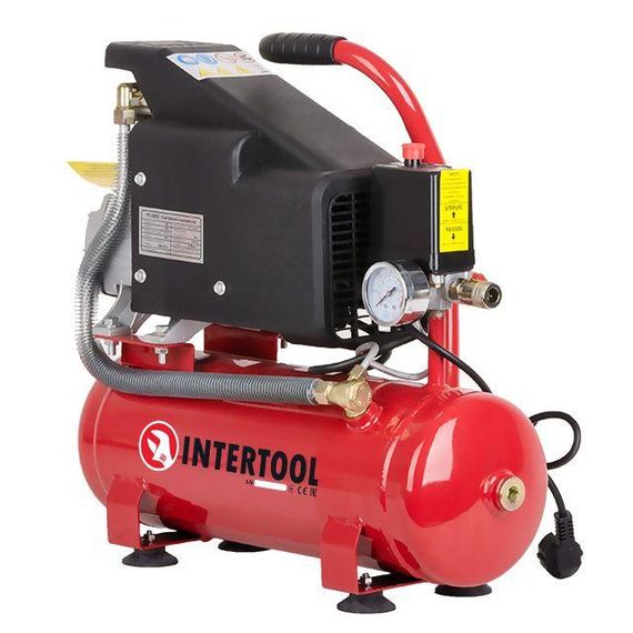 Компресор 9 л, 8 aтм, 160 л/хв INTERTOOL PT-0002 | Зображення 1