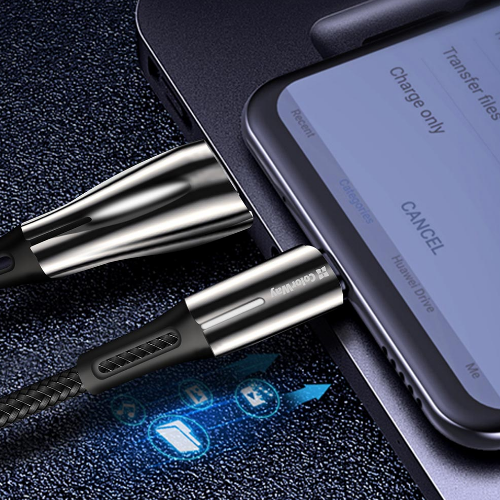 Кабель USB MicroUSB ColorWay CW-CBUM035-BK 2,4A плетений шнур 1м чорний | Зображення 1