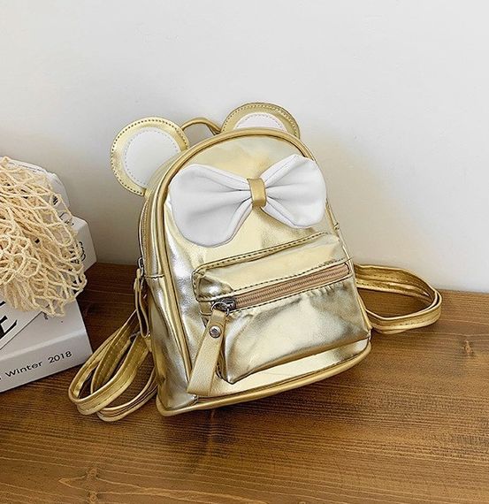 Рюкзак для дівчинки дитячий маленький з вушками та бантиком Мікі Маус | Зображення 5