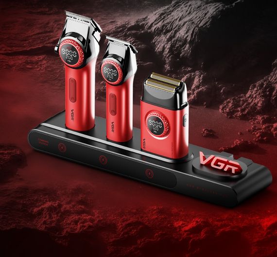 Комплект для стрижки VGR STEPLESS PRO 3 IN 1 RED червоний | Зображення 1