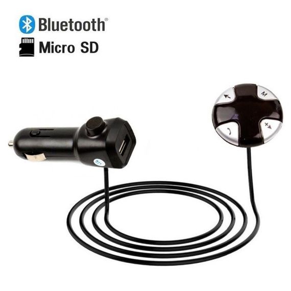 Фм модулятор блютуз в машину MP3, Bluetooth FM трансмітер, Модулятор для музики в машину блютуз QB-89 | Зображення 5