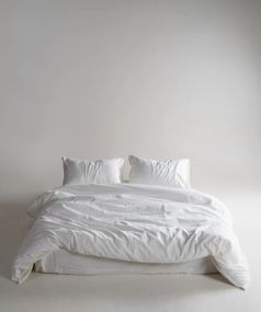 Постельное белье Limasso Stonewashed Ranforce 200 х 220 см Snow White