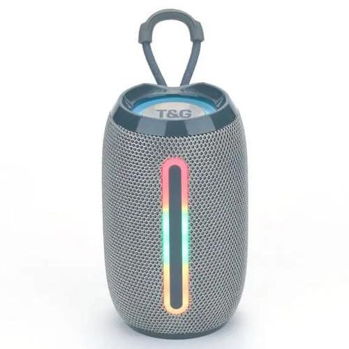 Портативна Bluetooth-колонка TG653 USB з ремінцем. Колір: сірий