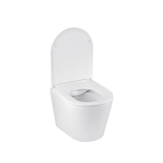 Унітаз підвісний безобідковий Kroner Armada WHI513636 RIMLESS з сидінням Slim Duroplast / Soft-close / Quick r | Зображення 2