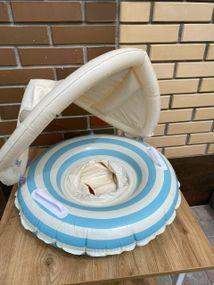 Надувне коло з трусиками та дахом для захисту від сонця Блакитна полоса