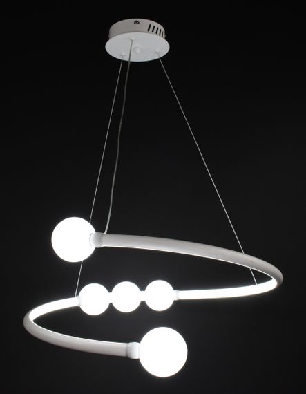 Люстра світлодіодна підвісна LED світильник для квартири на стелю лед 27563 Білий 25-90х60х60 см. | Зображення 3