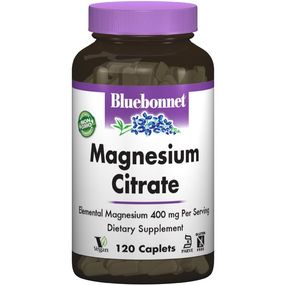 Микроэлемент Магний Bluebonnet Nutrition Magnesium Citrate 400 mg 120 Tabs BLB0731