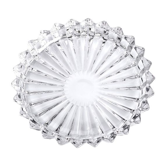 Набір із 6 тарілок для подачі по 12 см скляні прозорі круглі HP-YH-31 | Зображення 4