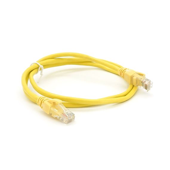 Патч-корд литой RITAR,UTP,RJ45,Cat.5e,1m,желтый,Cu (медь) Q500