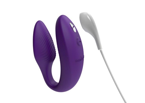 Вібратор для пар We-Vibe SYNC 2 Purple — гнучкий, We-Connect Bluetooth, водонепроникний, магнітна зарядка | Зображення 6