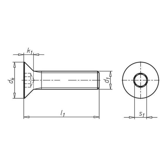 Гвинт з потайною головкою з внутрішнім шестигранником | Зображення 1